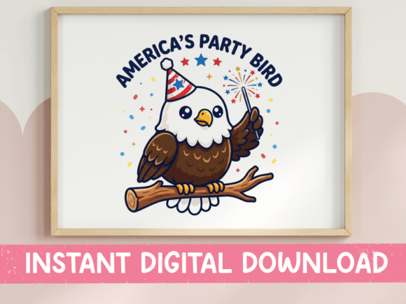 America's Party Bird Eagle Branch Design: Patriotism with a Wink