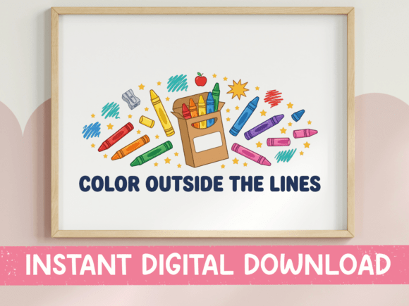Creative Classroom Spirit: The Color Outside the Lines Crayon Design