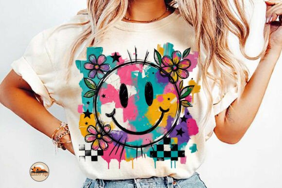 Floral Smiley Happy Face: Mental Health Design Power