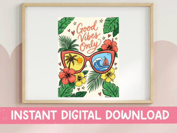 Good Vibes Only Tropical Sunglasses Art: A Design Deep Dive