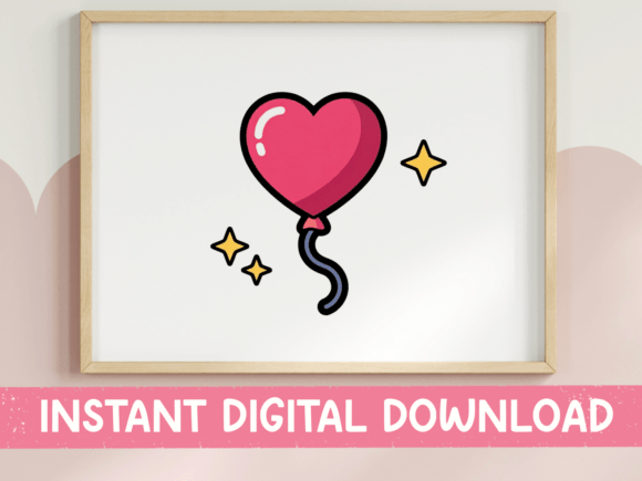 Heart Balloon with Gold Sparkles Sticker: A Designer's Guide to Romantic Visuals