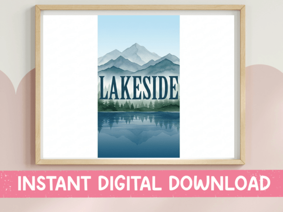 Lakeside Mountain Reflection Design: A Clean Aesthetic for Modern Merch