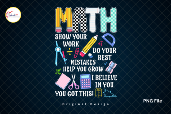 Math Teacher PNG: Retro School Design for Back to School Creations