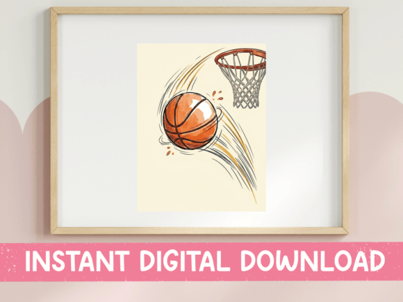 Retro Basketball Sketch Sport Design: The Hand-Drawn Edge