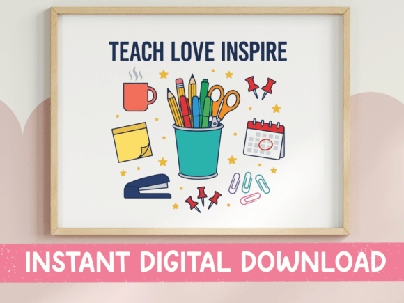 Teach Love Inspire: A Vibrant Design for Passionate Educators