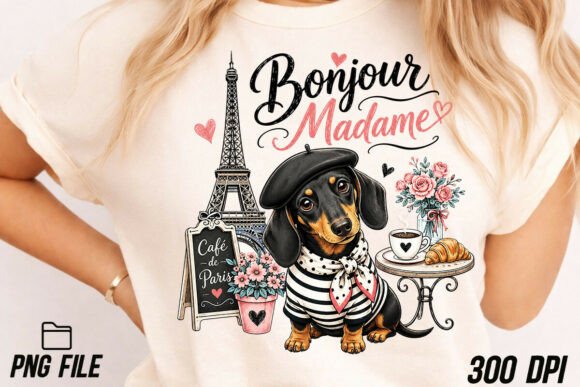 Unleashing Parisian Charm: Dachshund French PNG Sublimation