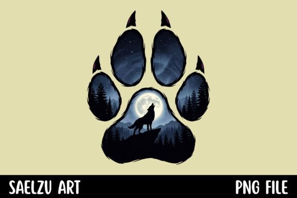 Wolf Paw Print Howling Moon Forest: A Guide to Wild Branding